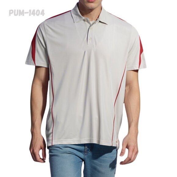 POLO, MEN'S POLO, MEN; S MESH-BLOCK WITH PIPING, EXTREAM PERFORMANCE - Picture 2 of 8